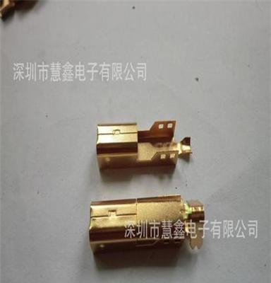 USB 连接器，电脑打印机连接器 插头B/F90度插板式 B母180度焊线