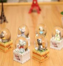 韩国文具 仰望星空45#水晶球摆件 水球灯 创意礼品 JC3F002