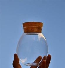 高硼硅玻璃储物罐 圆形茶叶罐 创意家居收纳 软木塞密封罐子