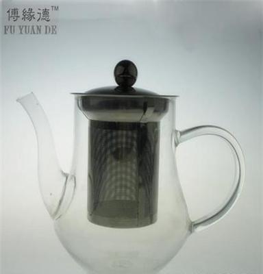 新品 不锈钢滤芯茶壶 玻璃茶具 滤芯茶壶 600ml 厂家批发