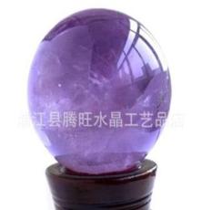 厂家直销紫色水晶球，各种商务，办公摆件礼品。光球批发/水晶球