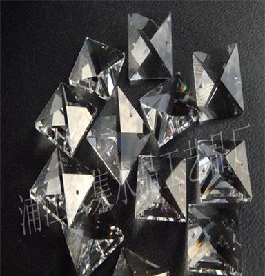 水晶珠子 四方 圆孔