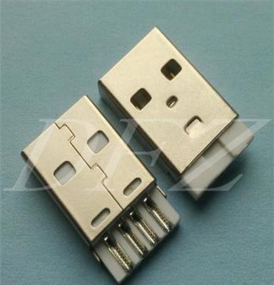 USB2.0 A公短体焊线一体式白胶