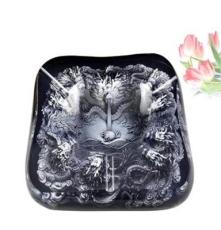 2013新品 中国风特色工艺创意礼品 水晶材质树脂浮雕 九龙烟灰缸