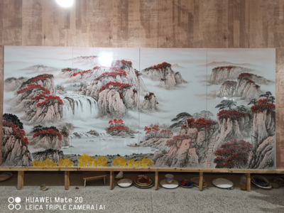 厂家定制景观瓷板画高温陶瓷瓷板画