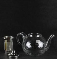 400ml金鼎耐高温玻璃水壶，养生壶，花茶壶,不锈钢茶漏茶具