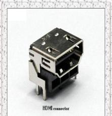 HDMI A TYPE垫高型板端SMT高清连接器