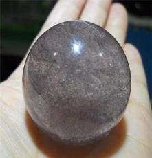 东海水晶纯天然发晶球水晶球风水摆件体透无暇特色发晶40毫米