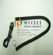 深圳工厂生产定制高品质环保饰品弹簧 鳄鱼夹弹簧绳 P字扣弹簧绳