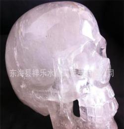 天然白水晶頭骨 下巴鏤空骷髏頭