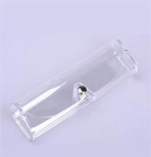 厂家直销 中号手工透明PVC眼镜盒,尺寸15.3*4.7*2.8CM