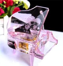 韩中飞水晶 供应精美礼物水晶钢琴音乐盒 水晶工艺品