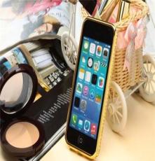 新款iphone5C手机壳金属镶钻边框边框手机壳水钻保护套