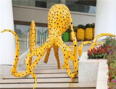 青海不锈钢彩绘章鱼雕塑烤漆工艺八爪鱼雕塑工厂制作