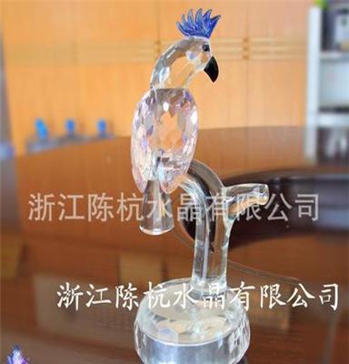 厂家直销浦江陈杭水晶动物 水晶工艺品 水晶鹦鹉