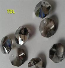 琥珀色八角珠水晶 14mm琥珀色水晶八角珠灯饰配件diy 珠帘散珠子