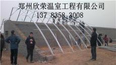 洛阳几字钢温室建造现场图片 郑州温室大棚的种类和特点