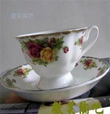 咖啡杯骨瓷套装 欧式 茶杯 高档茶具 套装 英式玫瑰