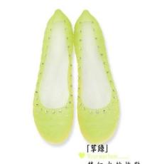 9059鞋子工厂批发 TPU果冻鞋 夏季新款水钻坡跟洞洞鞋糖果色女鞋