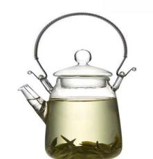 玻璃泡茶壶提梁壶 耐热玻璃功夫茶具 提梁壶玻璃 花茶壶玻璃茶壶