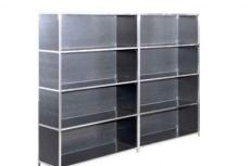 欧式时尚组合型不锈钢双排书柜文件柜展示柜-江门市最新供应