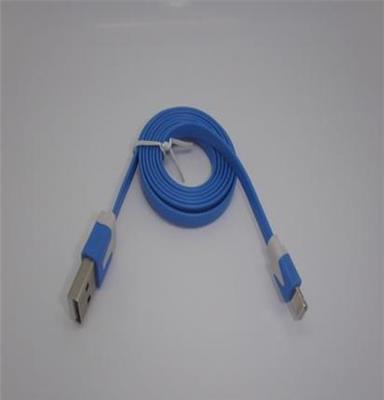 USB2.0彩色扁线 1M AM/MINI 5P 迈克手机数据线