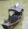 特价热卖景区观光木船 中式手划木头船 公园景点水上装饰木船出售