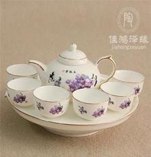 优级骨瓷茶具 超薄胎骨瓷 精品功夫茶具 8件套 精装