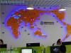工厂吧台形象墙装饰世界贸易网络显示地图屏
