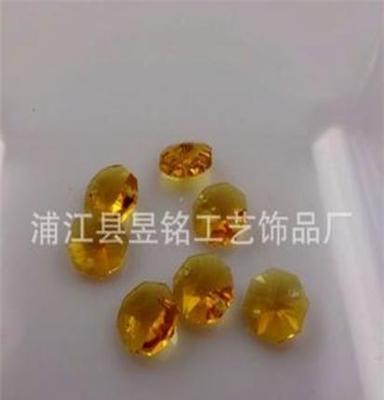 灯饰优质机磨八角珠 14mm金黄八角珠 门帘珠