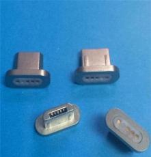 MICRO  USB  5P公头 安卓磁吸头 带4点