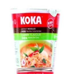 新加坡进口KOKA 可口咖喱汤味快熟杯面 （非油炸）方便面 70g/杯