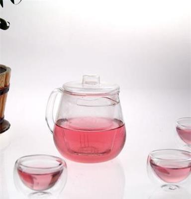 厨房餐饮用具立式透明玻璃过滤茶壶耐热耐高温功夫茶具茶海壶