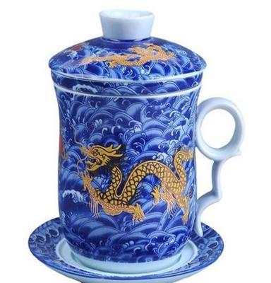 厂家供应陶瓷水杯茶杯 批发高档陶瓷个人杯礼品 创意四件套杯子