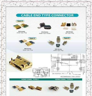 HDMI C TYPE 19PIN母头板端高清连接器