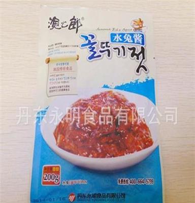 韩国辣酱鲜拌水兔酱 拌饭海鲜腌渍食品 丹东永明 渔之郎