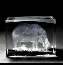 水晶内雕3D立体动物世界工艺品创意摆件 情人节礼品旅游纪念品