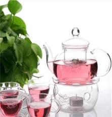 厂价直销耐热玻璃茶具套装 玻璃花茶壶8件套 茶具套装 玻璃茶壶