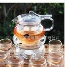 耐热玻璃茶具花茶壶飘带壶三件式玻璃带过滤泡茶壶压把壶