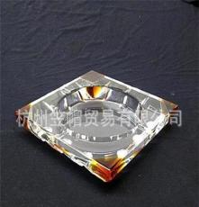 供应批发 水晶烟灰缸 水晶工艺品红色拼角烟缸 有多种颜色可选