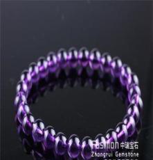供应中瑞宝石131119015A级天然南非紫罗兰紫水晶手链