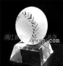 浦江水晶厂家 供应水晶棒球 水昌棒球奖杯
