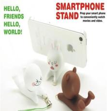 新款 风靡台湾 微信公仔 line 超Q表情 手机支架