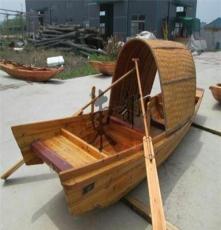传承江南水乡小型船舶特色专业厂家定制手划式摇橹式乌篷船