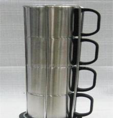 不锈钢套装咖啡杯，220ML小口杯，礼品套装杯