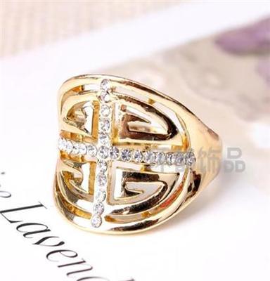三色可选饰品 水晶钻戒 外贸欧美戒指批发 潮流时尚JZ1874