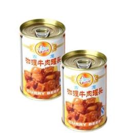 供应批发 古龙食品 罐头 厦门特产 咖喱牛肉罐头 240g