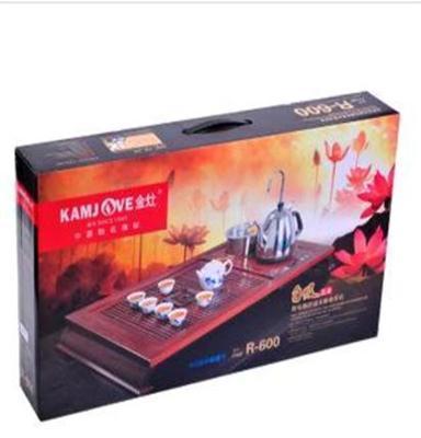 金灶 R-600茶具电热式实木雕刻茶盘四合一泡茶机显示温度84X45cm