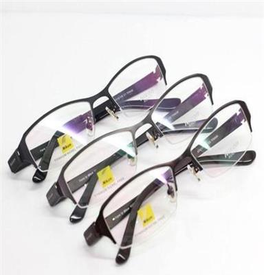 尼康9518半框纯钛眼镜架 男女光学眼镜框架 品牌钛架眼镜天津批发价格