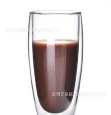 超大容量玻璃杯双层创意玻璃杯 工厂直销玻璃茶具牛奶杯礼品促销